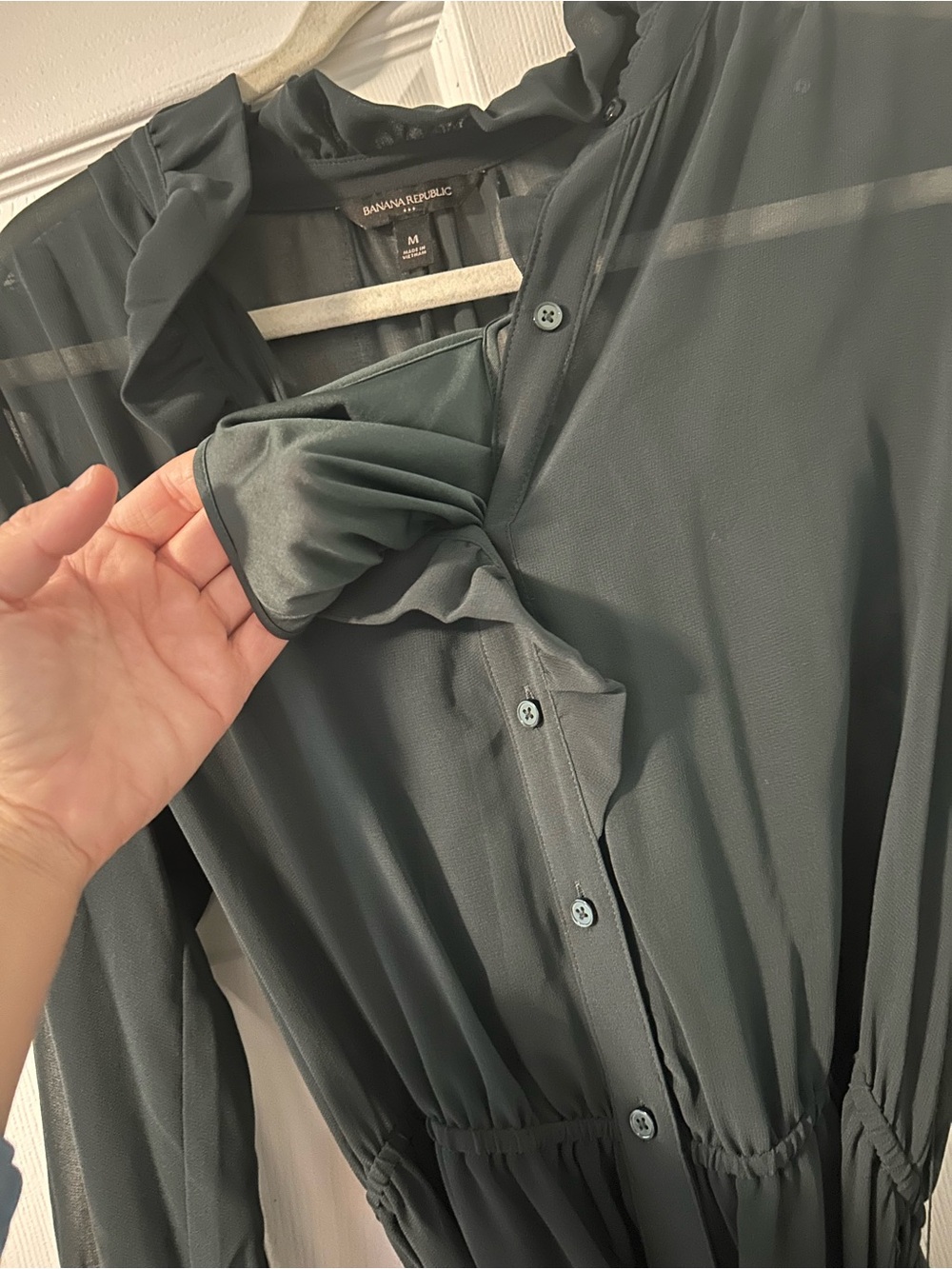 Banana Republic Long-Sleeve Button-Up Dress